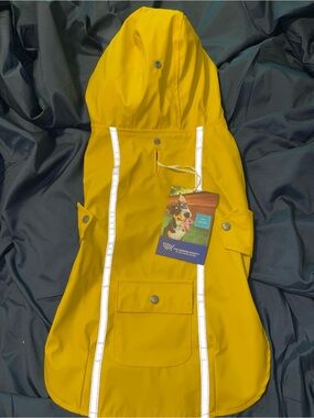 Yellow Reflective Dog Raincoat with Hood